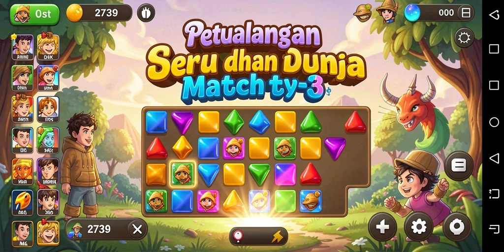 Tampilan gameplay seru dan penuh warna dari 2739.