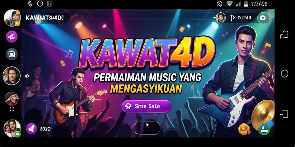 Screenshot gameplay KAWAT4D menampilkan keseruan bermain musik.