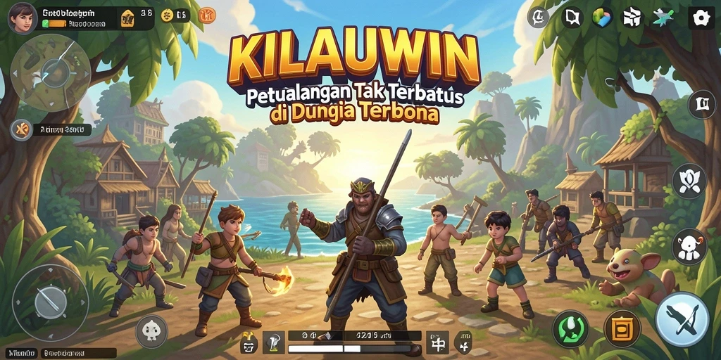 Screenshot gameplay KILAUWIN menampilkan petualangan seru di dunia terbuka.