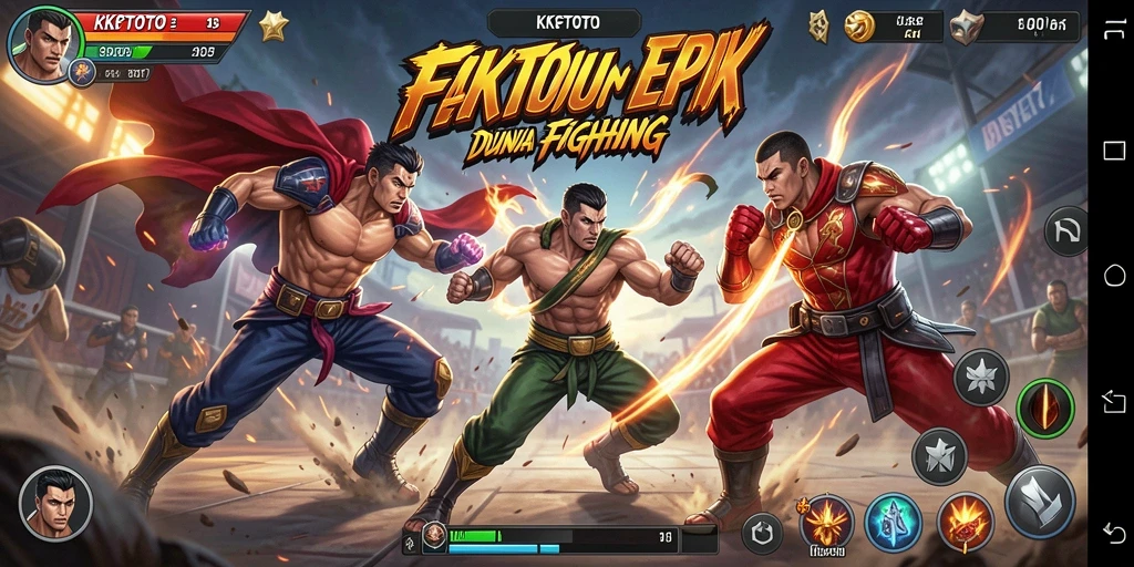 Tampilan gameplay KPKTOTO yang penuh aksi dan pertarungan seru.