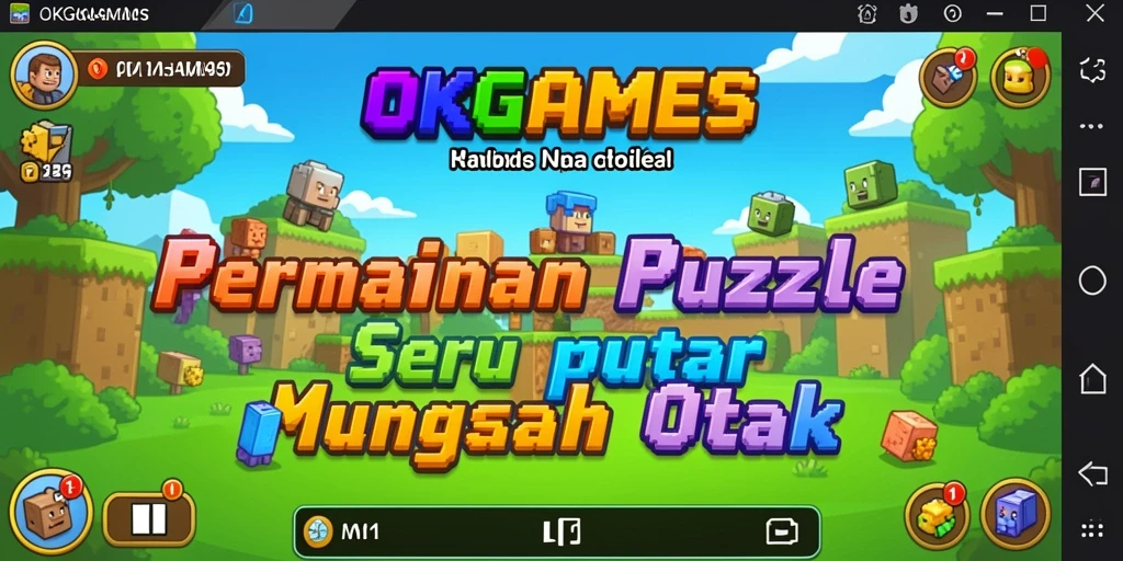 Tampilan gameplay OKGAMES yang penuh warna dan menantang.