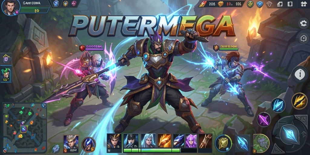 Gameplay seru PUTERMEGA dalam pertempuran tim.
